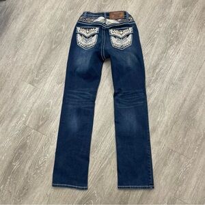 Westfield Eagle Embellished sequin rhinestone angel wing straight jeans size 1
